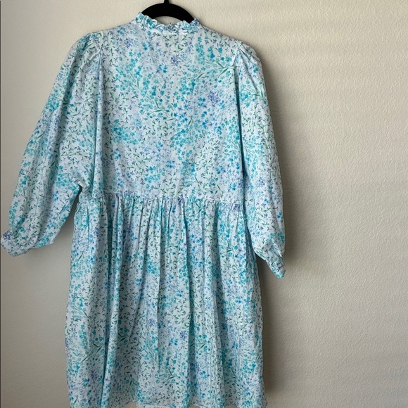 Zara Blue and White Ruffled Mini Sundress - Picture 5 of 5